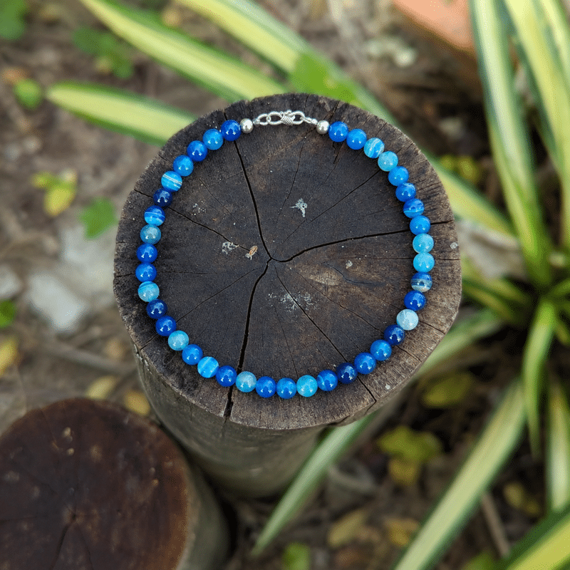 Collier en agate bleue OCÉANE Collier en agate bleue OCÉANE