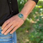 Jonc turquoise argent COURAGE