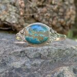 Jonc turquoise argent COURAGE