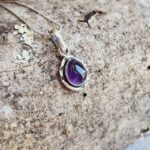Pendentif en améthyste et argent