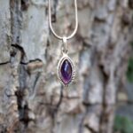 Pendentif en améthyste et argent