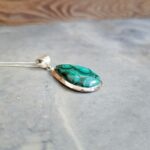 Pendentif malachite argent NATURE
