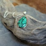 Pendentif malachite argent NATURE