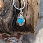 Petit pendentif ethnique argent et turquoise