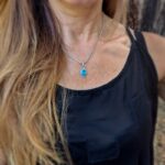 Petit pendentif ethnique argent et turquoise