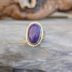 Bague charoïte argent