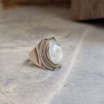 Bague ethnique argent et pierre