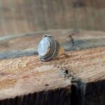 Bague ethnique argent et pierre