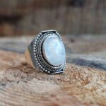 Bague ethnique argent et pierre