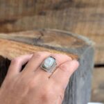 Bague ethnique argent et pierre