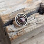 Bague rubis indien argent ajustable