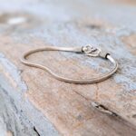 Bracelet maille serpent carrée argent