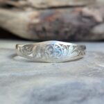 Jonc argent filigrane Om