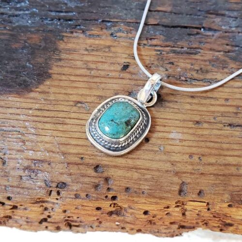 Pendentif en turquoise naturelle LHASSA