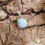 Pendentif larimar argent AMOUR