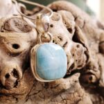 Pendentif larimar argent AMOUR