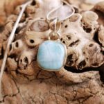 Pendentif larimar argent AMOUR
