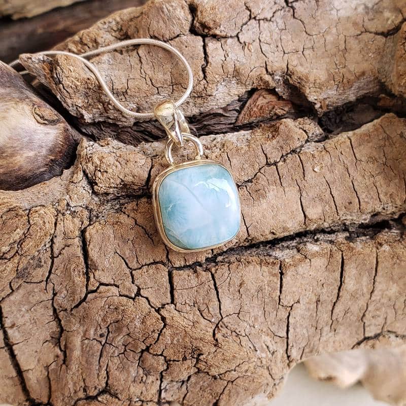 Pendentif larimar argent AMOUR Pendentif larimar argent AMOUR