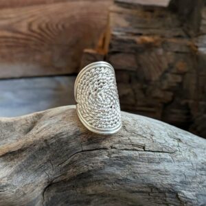 Bague argent ajustable SPIRALE