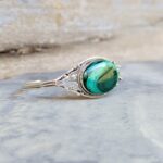 Bracelet malachite argent LAO