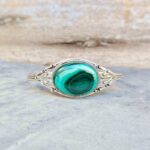 Bracelet malachite argent LAO