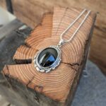 Pendentif obsidienne argent