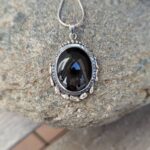 Pendentif obsidienne argent