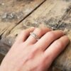 Bague ethnique en argent tressé