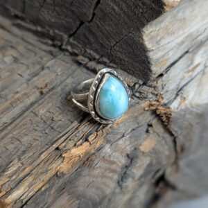 Bague larimar argent ajustable