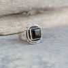 Bague onyx argent