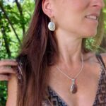 Boucles d'oreilles contemporaines en argent