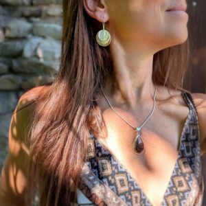 Boucles d'oreilles contemporaines en argent