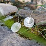 Boucles d'oreilles contemporaines en argent