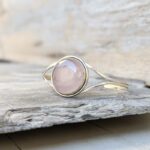 Bracelet argent et quartz rose AMOS