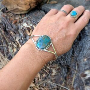Bracelet turquoise argent MYSORE