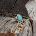 Petite bague argent turquoise