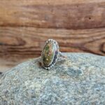 Bague jaspe océan argent