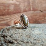 Bague jaspe océan argent