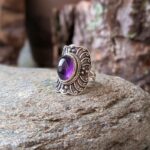Bague amethyste argent ethnique