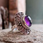 Bague amethyste argent ethnique