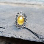 Bague citrine argent