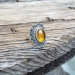 Bague citrine argent