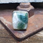 Bague contemporaine argent pierre hémimorphite