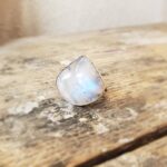 Bague de créateur en pierre de lune