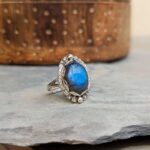 Bague ethnique labradorite argent BOMBAY