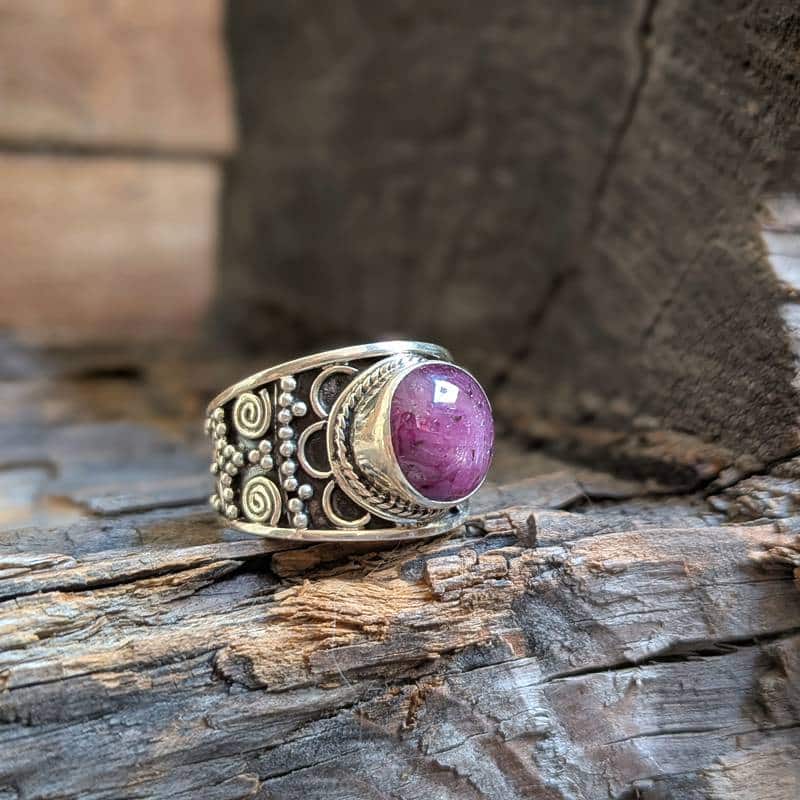 Bague rubis ethnique Bague rubis ethnique
