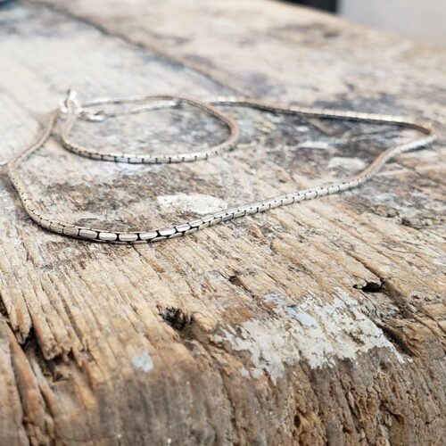 Collier argent maille serpent NAKSA