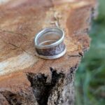 Bague en argent martelé vintage