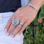 Bague en argent martelé vintage