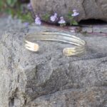 Bracelet en argent massif martelé